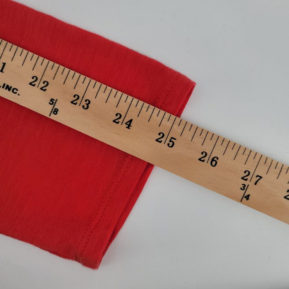 J. Jill Red Slub Cotton Long Sleeve V Neck Button Front Tunic Top XL - Picture 11 of 11